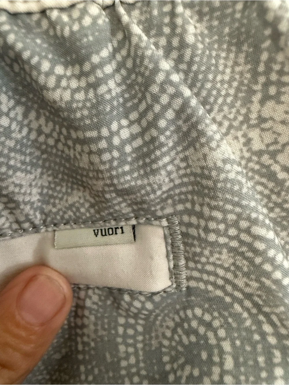 Vuori Mens Gray Patterned Swim Trunks